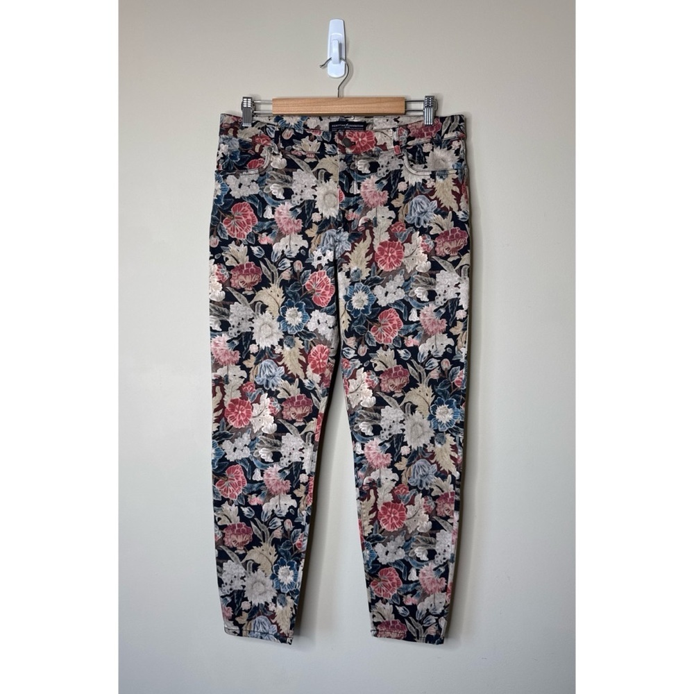 Peruvian Connection Multicolored Floral Pants Size 12